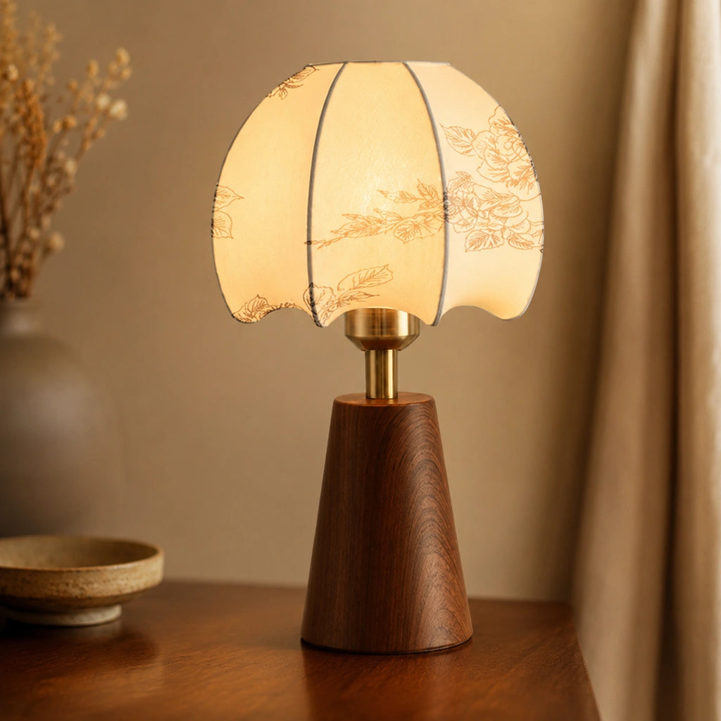 Lampe de chevet ancienne en bois