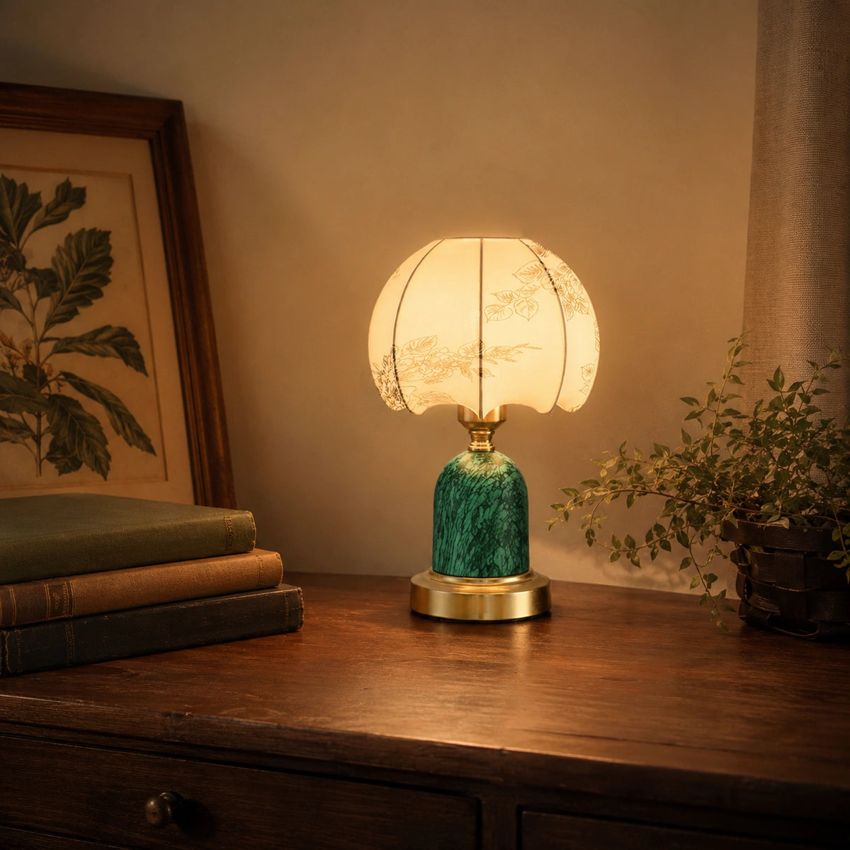 Lampe de chevet ancienne en bois