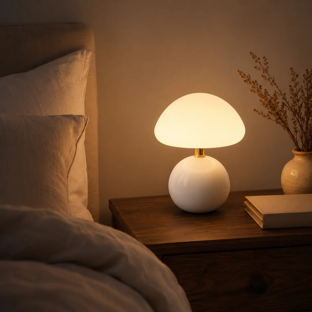 Lampe de chevet Blanche avec batterie