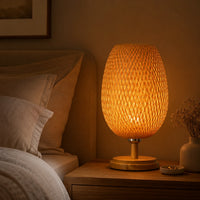 Lampe de chevet bohème bambou