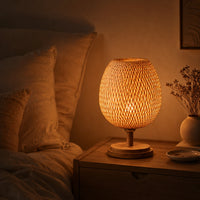 Lampe de chevet bohème bambou