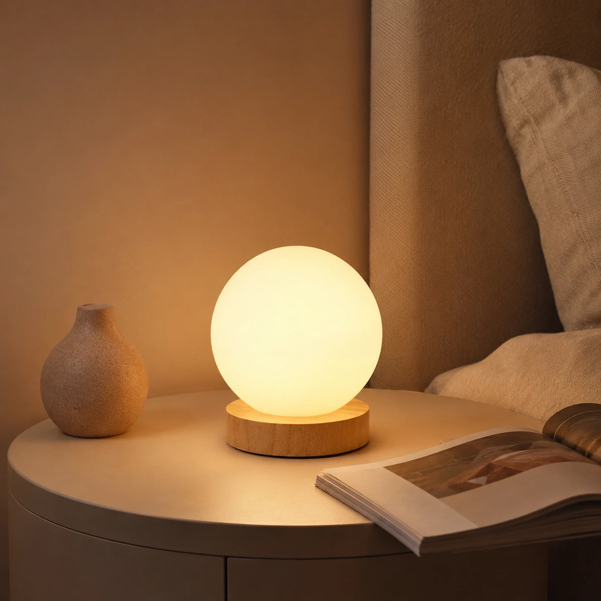 Lampe de chevet boule