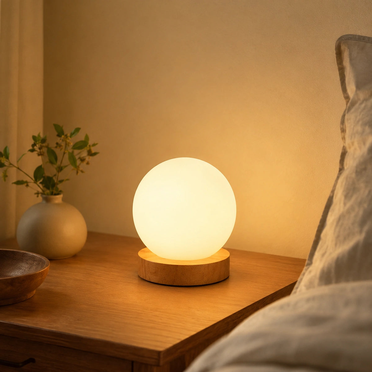 Lampe de chevet boule