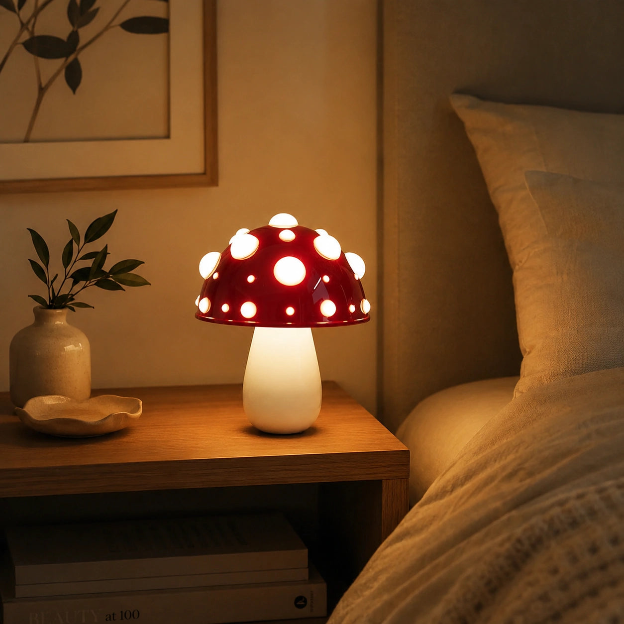 Lampe de chevet champignon Amanite