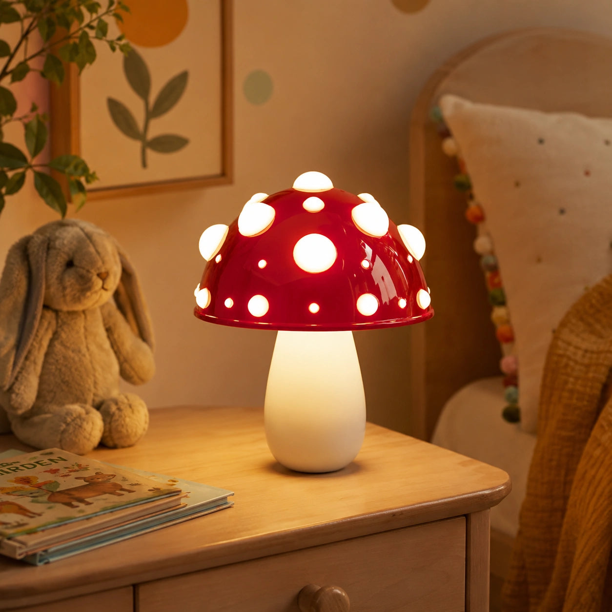 Lampe de chevet champignon Amanite