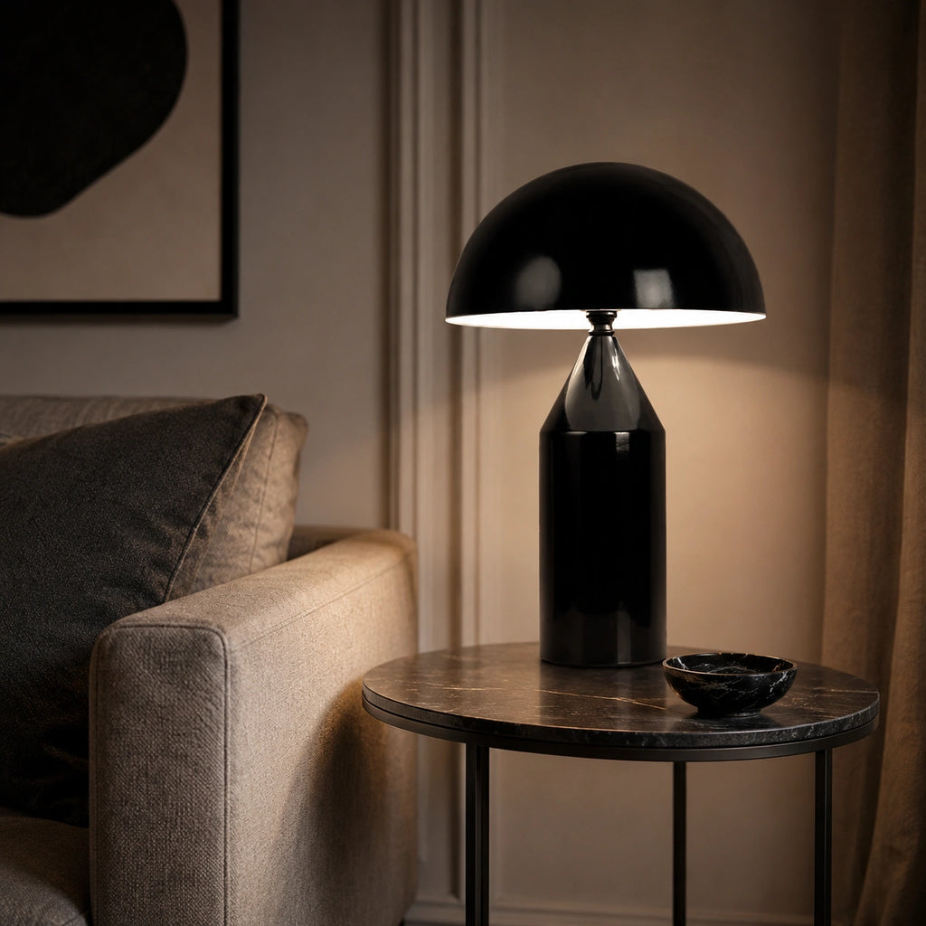 Lampe de chevet Champignon Noir