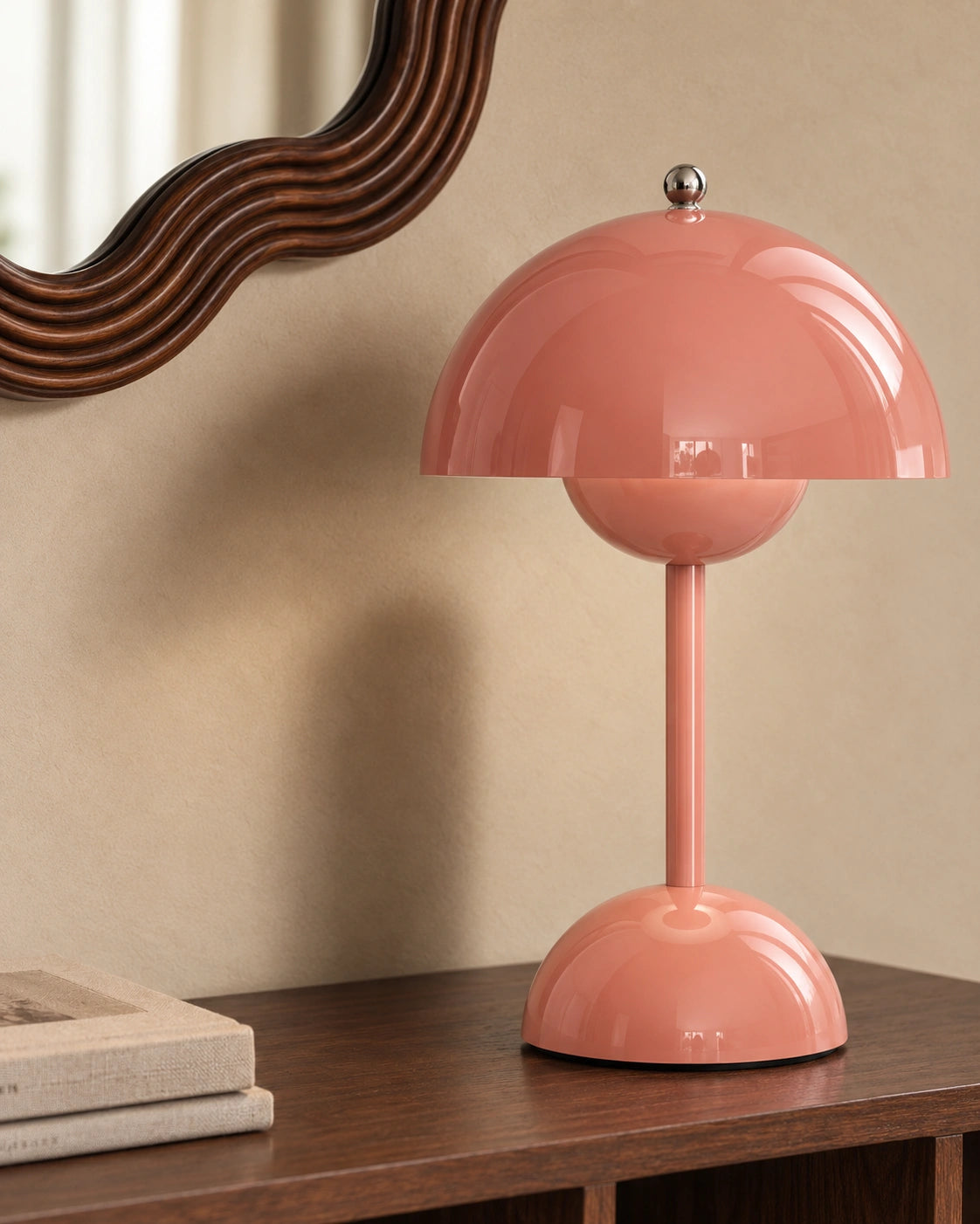 Lampe de chevet champignon tactile en métal