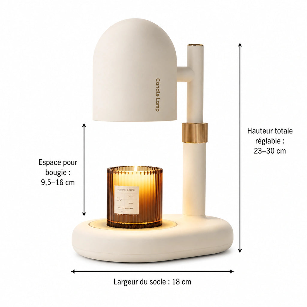 Lampe de chevet originale support bougie