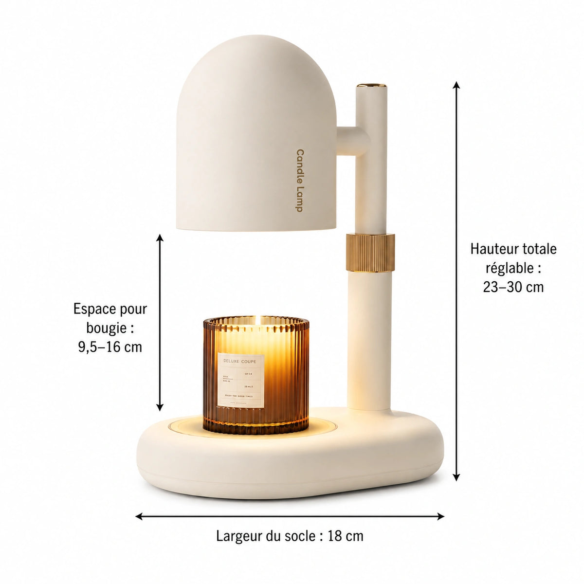Lampe de chevet originale support bougie