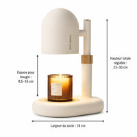 Lampe de chevet originale support bougie