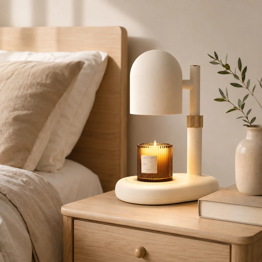 Lampe de chevet originale support bougie