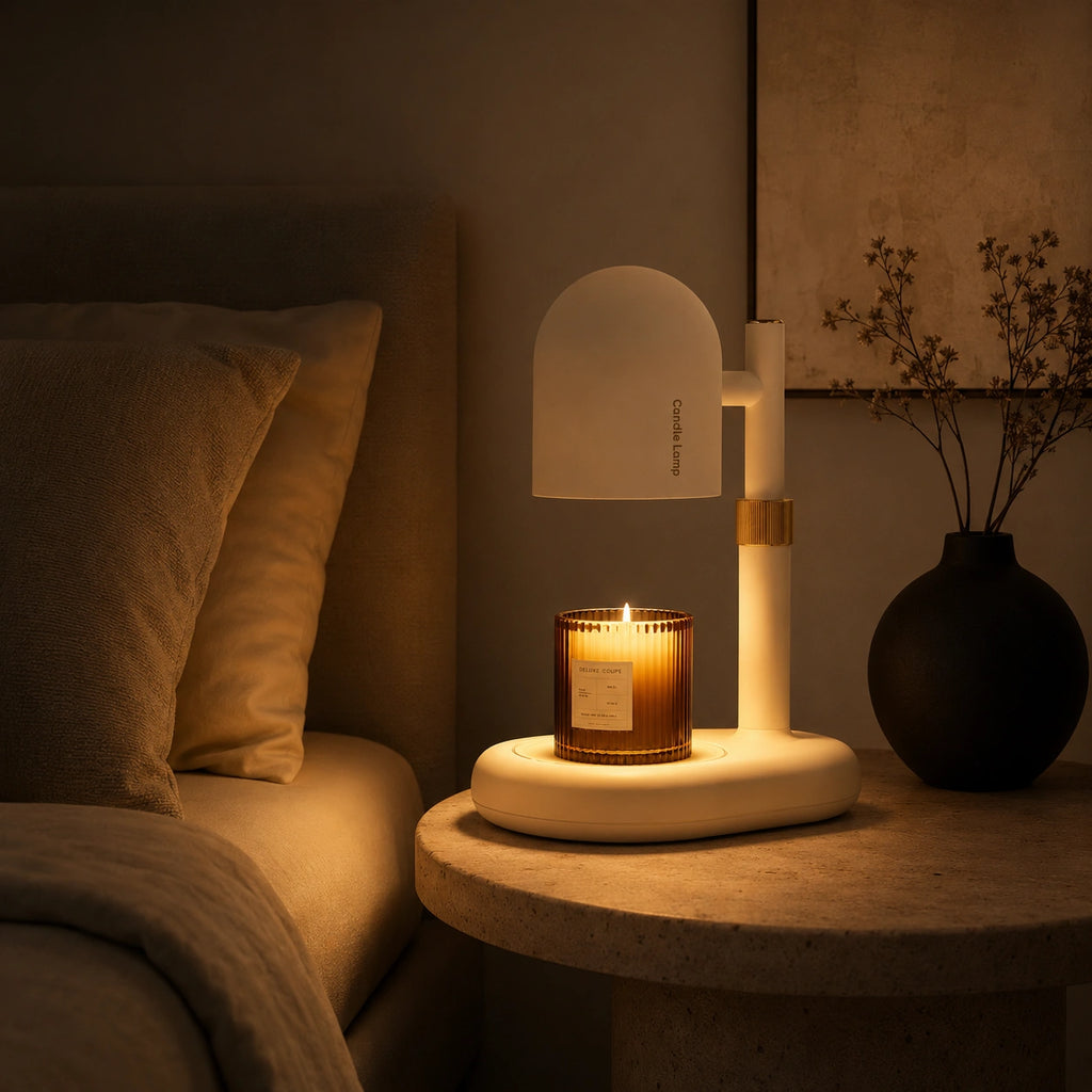Lampe de chevet originale support bougie