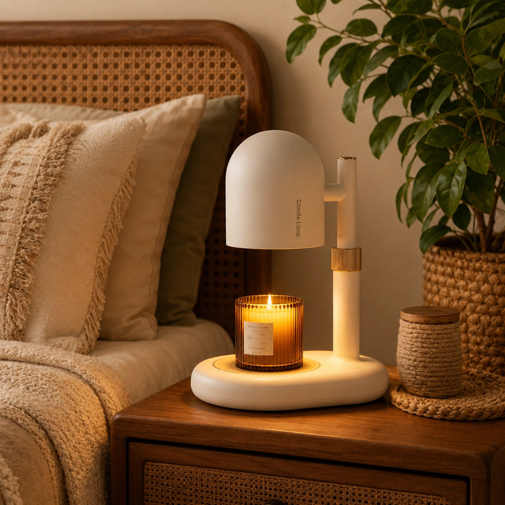Lampe de chevet originale support bougie