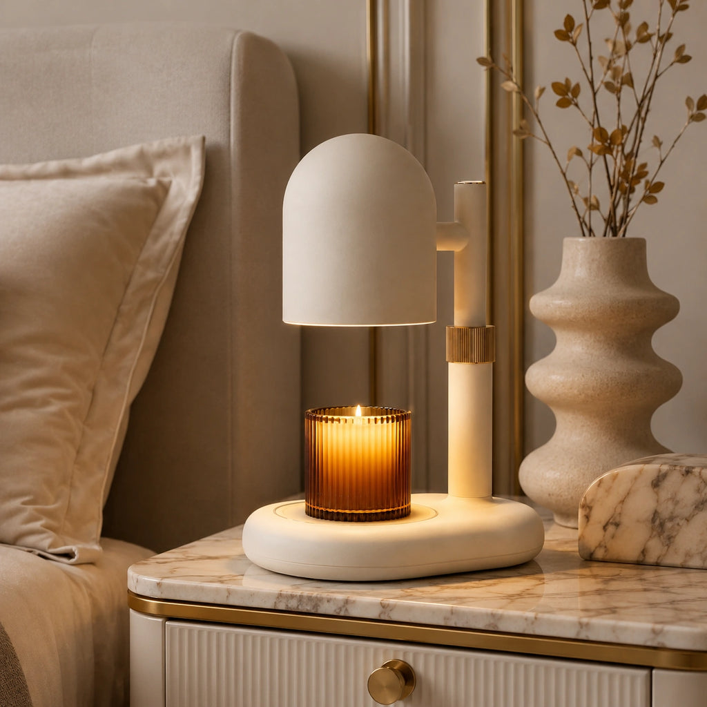 Lampe de chevet originale support bougie