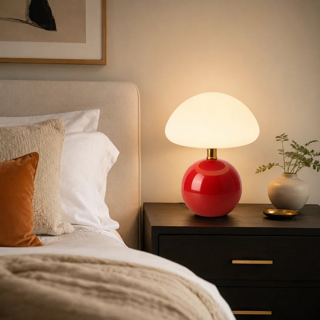 Lampe de chevet Rouge avec Batterie