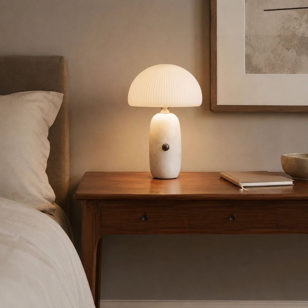 Lampe de chevet en Marbre Blanc