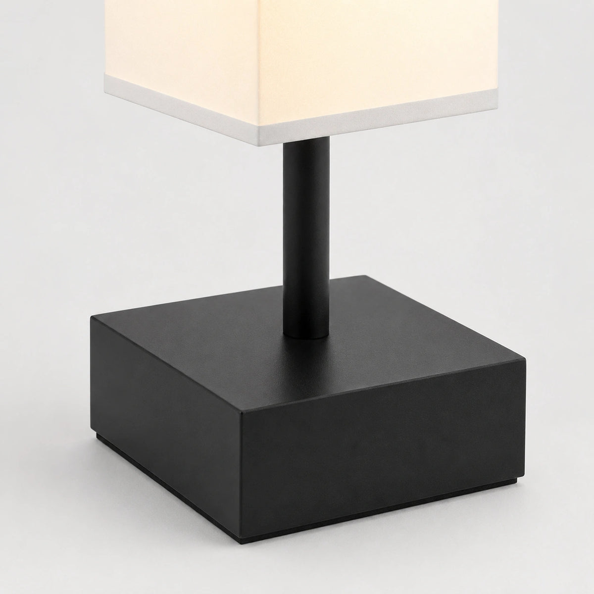Lampe de chevet Tissu Blanc rectangle