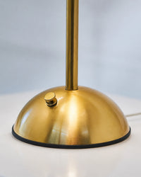 Lampe de chevet en Laiton et abat-jour tissu