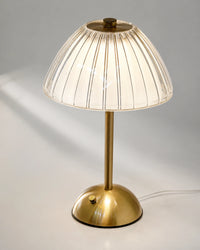 Lampe de chevet en Laiton et abat-jour tissu