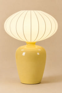 Lampe de chevet jaune en céramique
