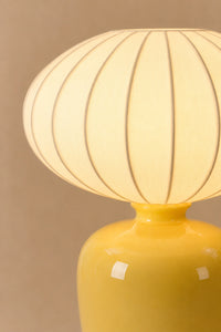 Lampe de chevet jaune en céramique