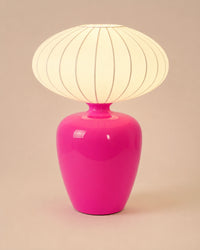 Lampe de chevet rose en céramique