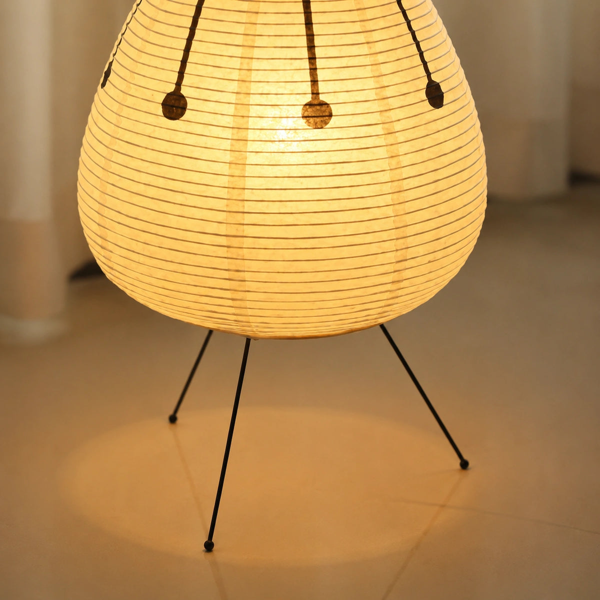 Lampe de chevet design Japonais en papier de riz