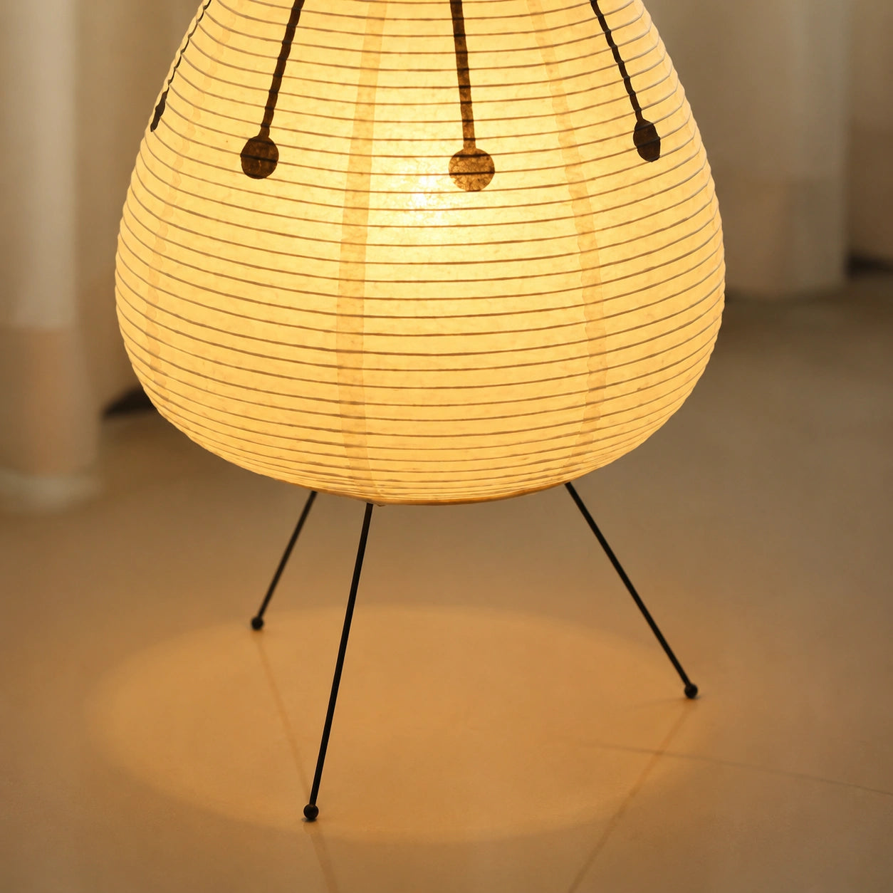 Lampe de chevet design Japonais en papier de riz