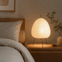 Lampe de chevet design Japonais en papier de riz