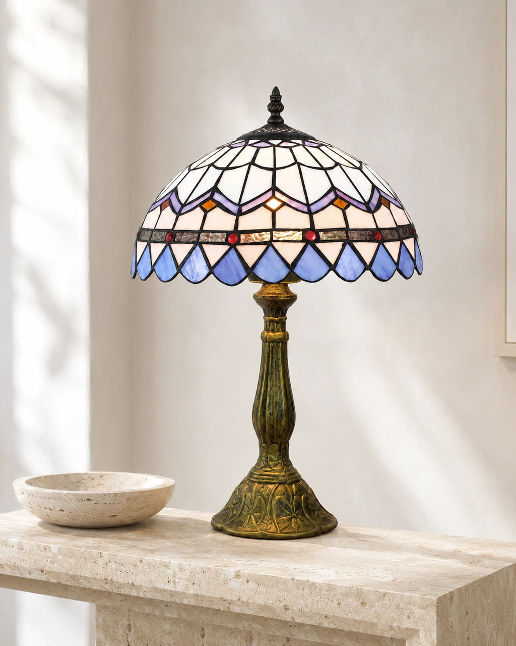 Lampe de chevet tiffany pastoral
