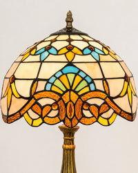 Lampe de chevet tiffany dôme d'or