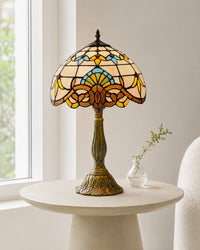 Lampe de chevet tiffany dôme d'or
