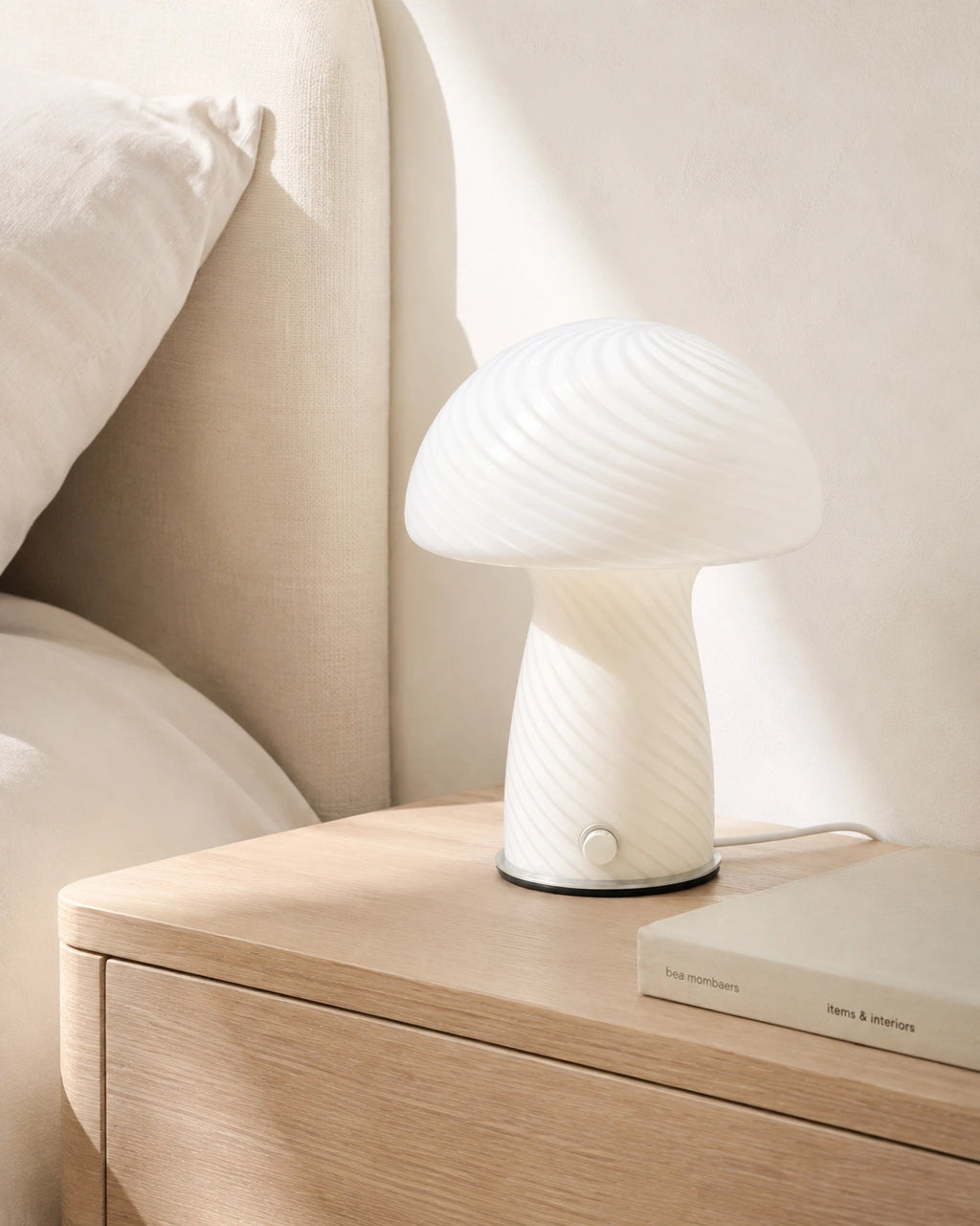 Lampe de chevet champignon blanca