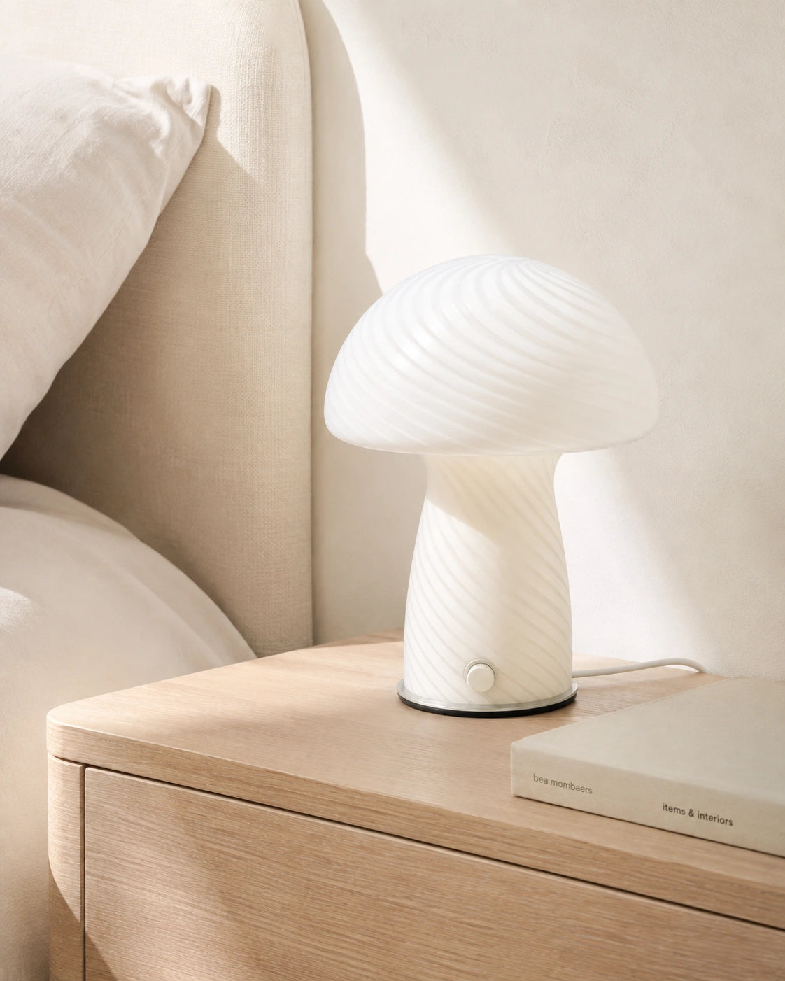 Lampe de chevet champignon blanca