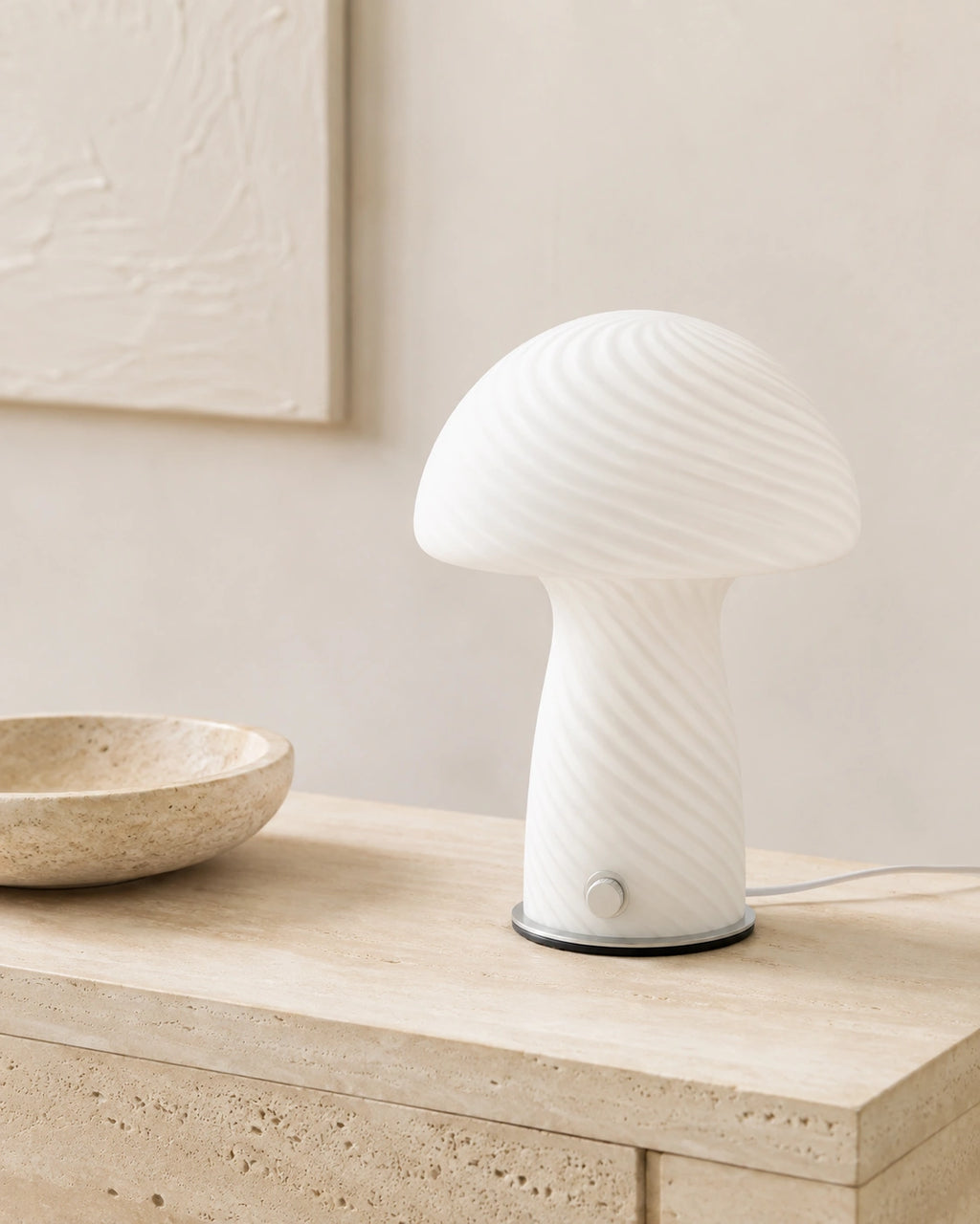 Lampe de chevet champignon blanca
