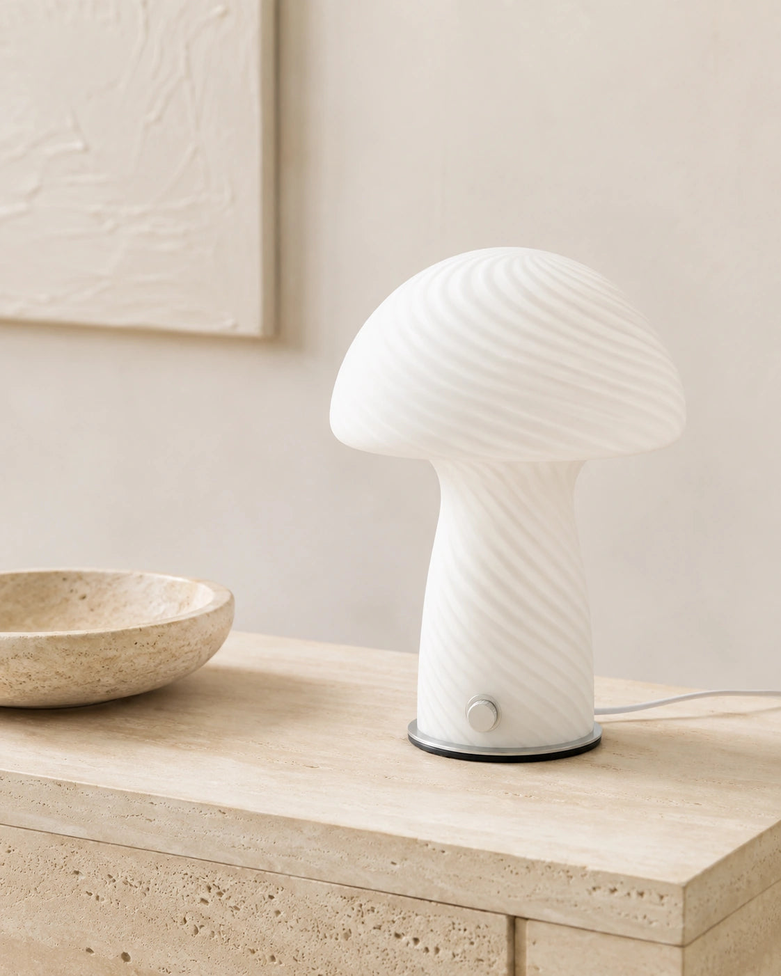 Lampe de chevet champignon blanca