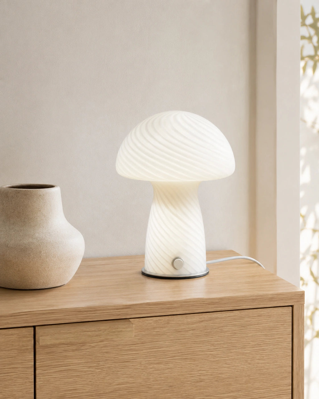 Lampe de chevet champignon blanca