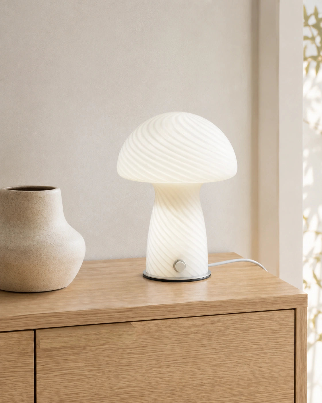 Lampe de chevet champignon blanca