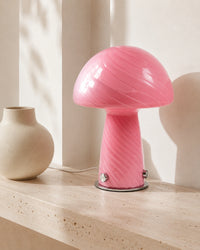 Lampe de chevet champignon rosy