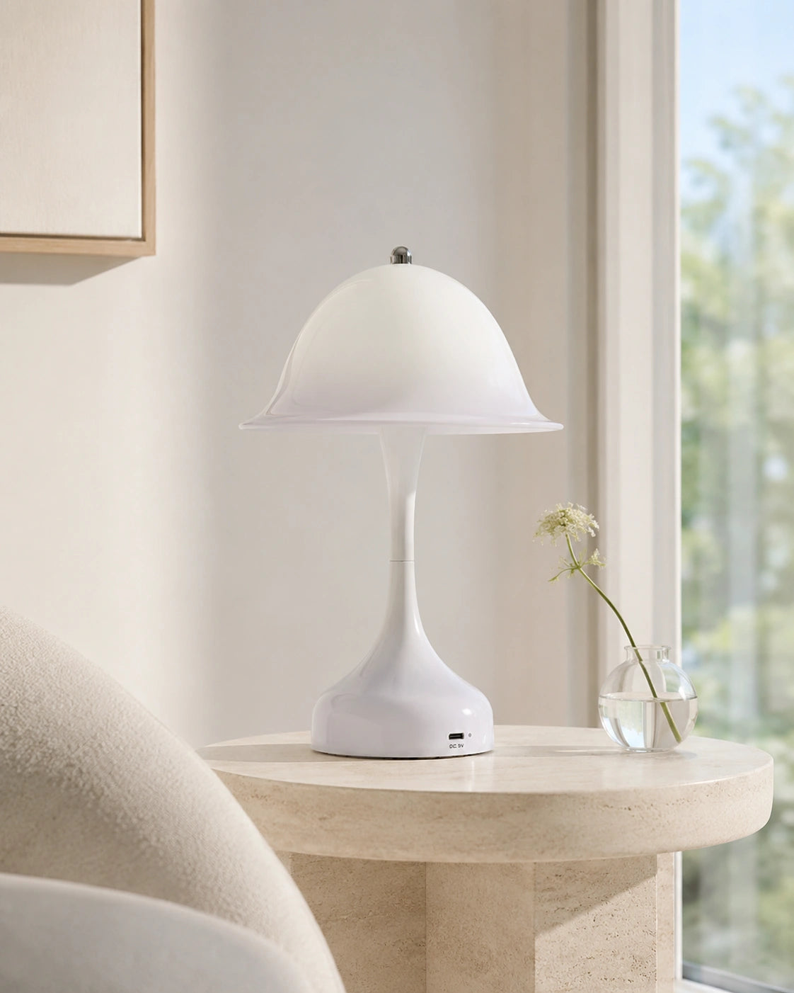 Lampe de chevet silhouette blanche