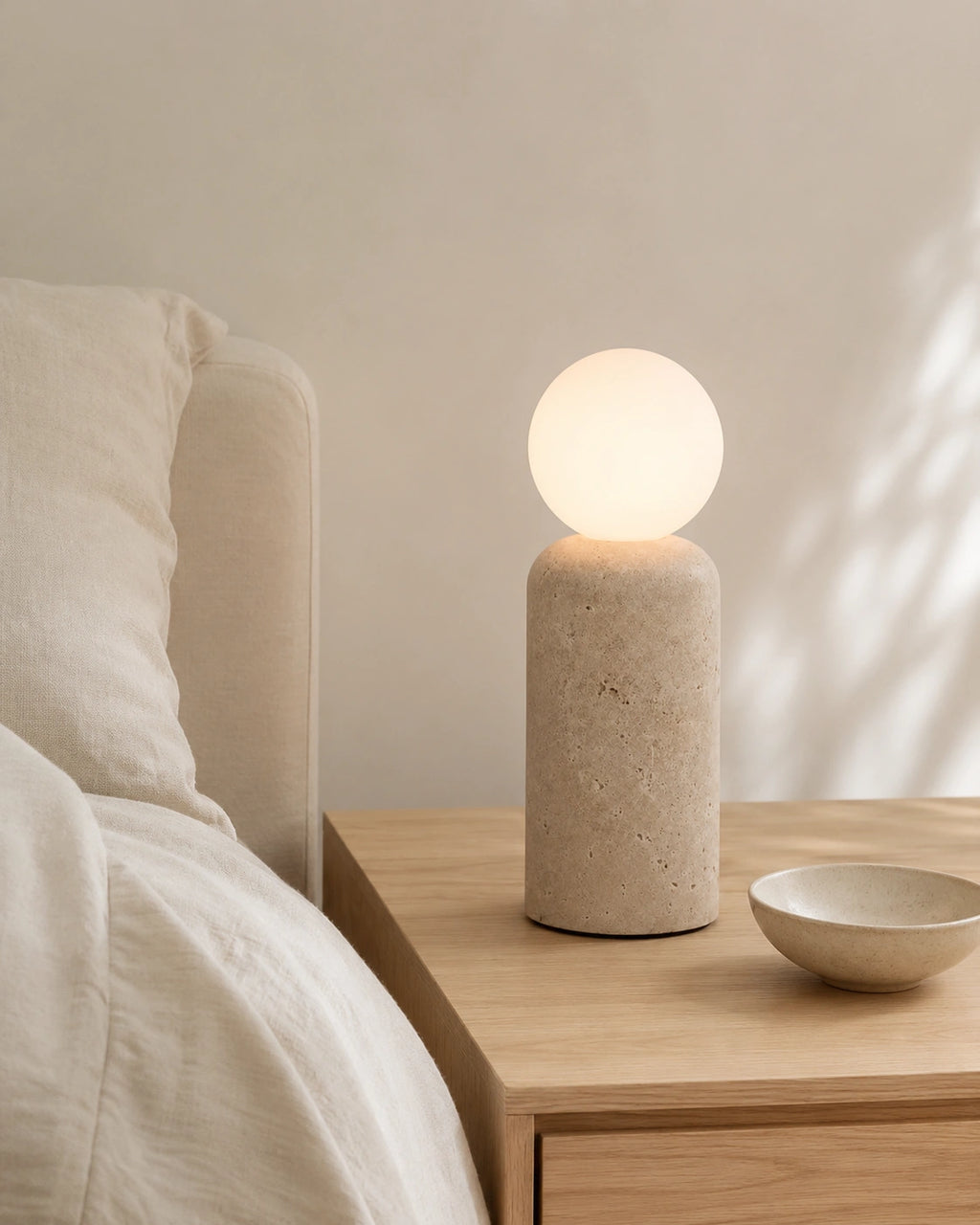 Lampe de chevet Travertin Mimaliste