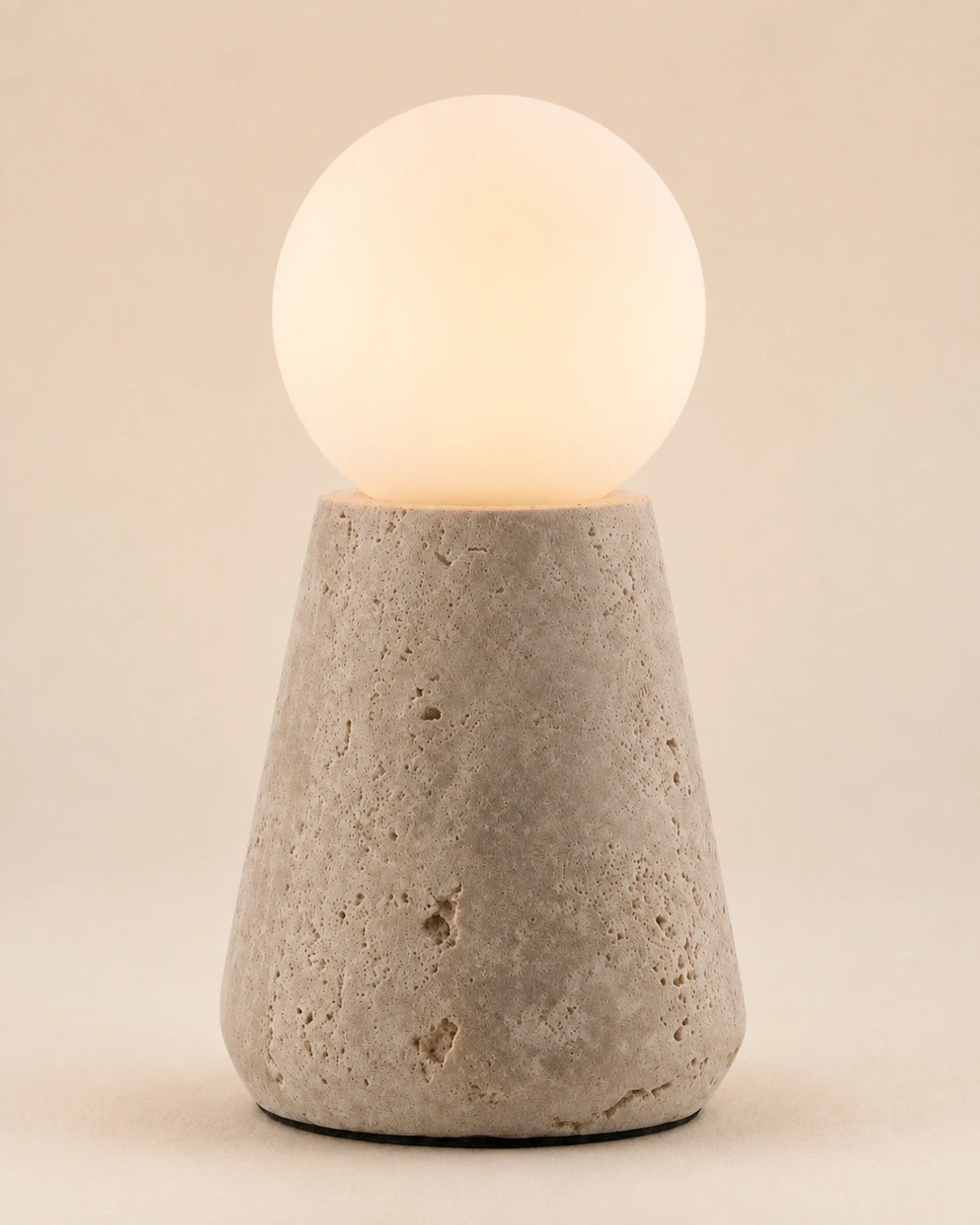 Lampe de chevet Travertin Mimaliste Cône