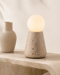 Lampe de chevet Travertin Mimaliste Cône