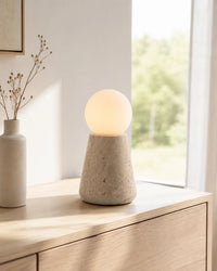 Lampe de chevet Travertin Mimaliste Cône
