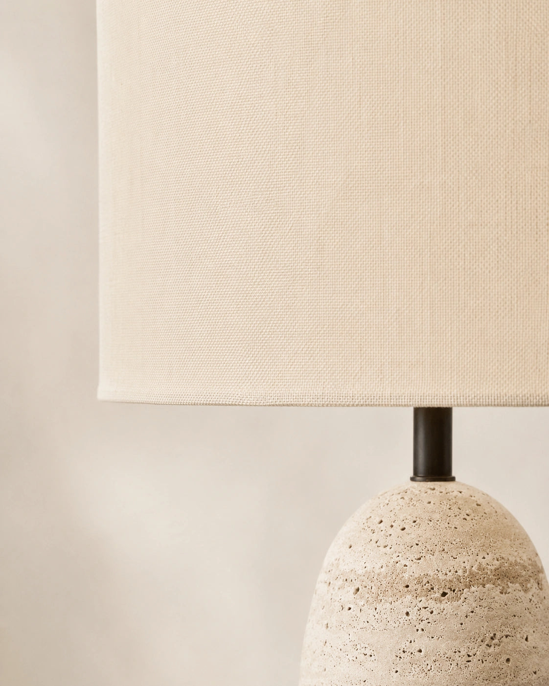 Lampe de Chevet Travertin Véritable