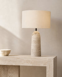 Lampe de Chevet Travertin Véritable