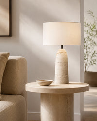 Lampe de Chevet Travertin Véritable