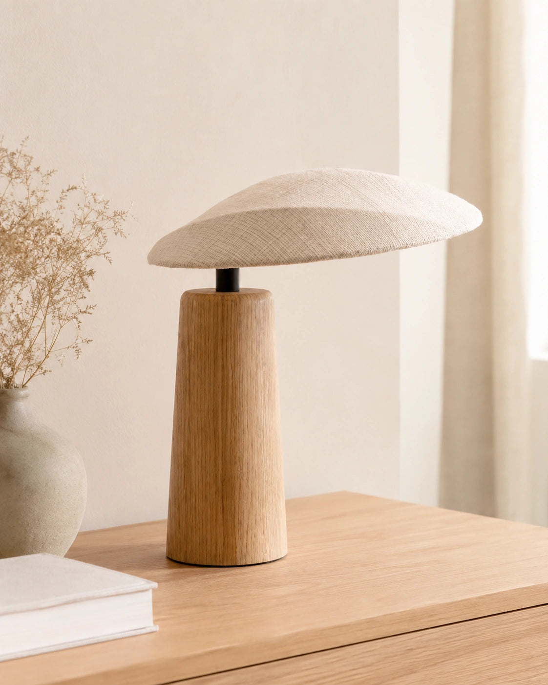 Lampe de chevet modèle japonais en bois
