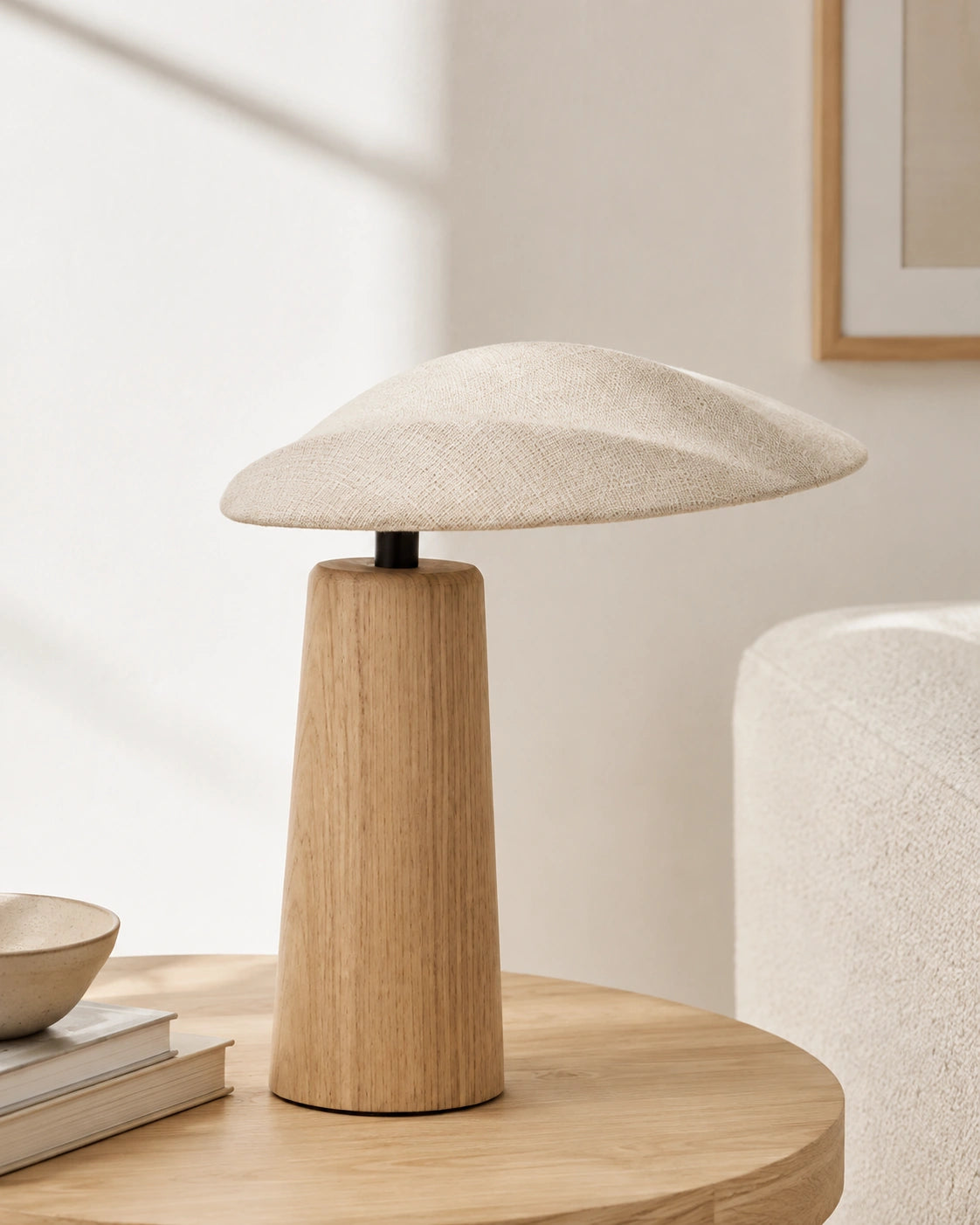 Lampe de chevet modèle japonais en bois