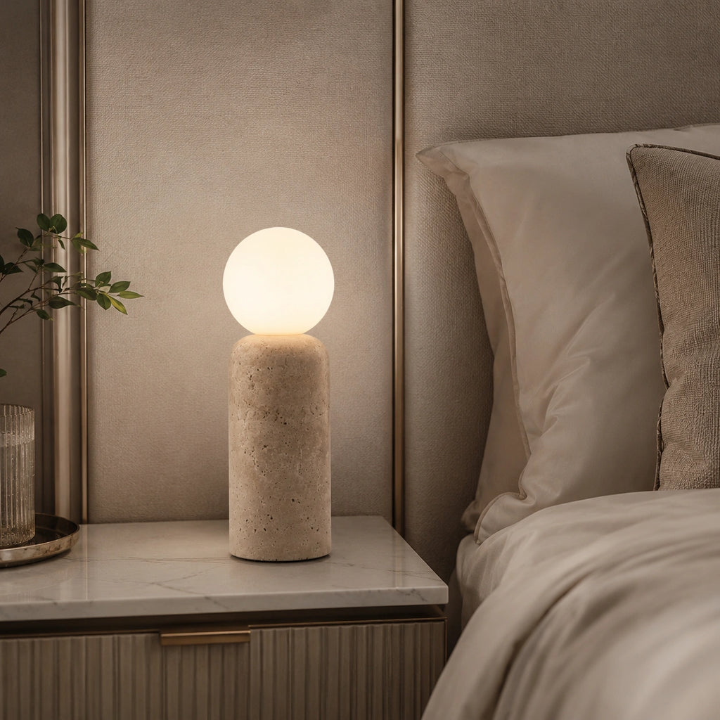 Lampe de chevet Travertin Mimaliste